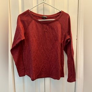 The Limited Women’s Small Fitted Long Sleeve Shirt Burnt Red